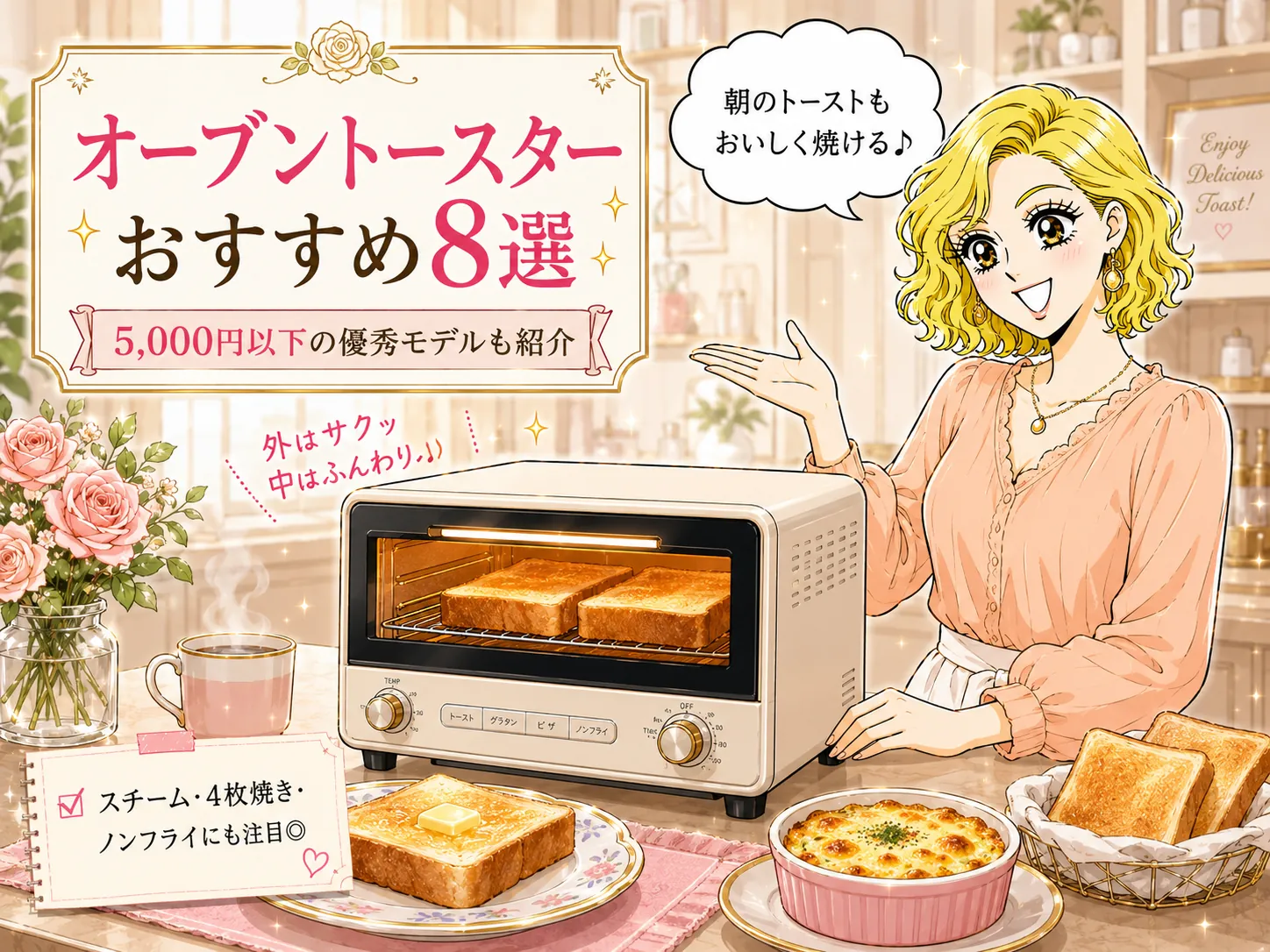 オーブントースターおすすめ8選！5,000円以下の優秀モデルも紹介