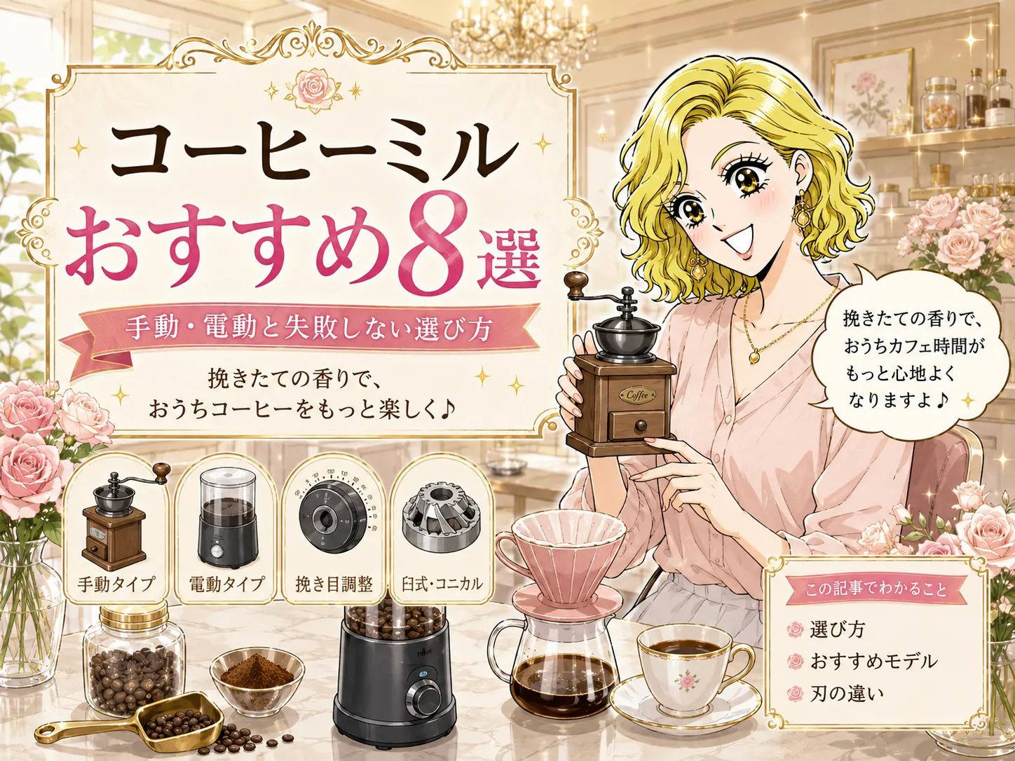 コーヒーミルのおすすめ8選｜手動・電動と失敗しない選び方