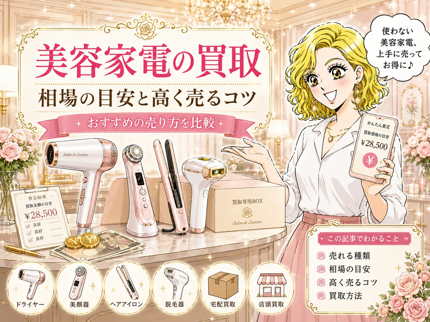 美容家電の買取|相場の目安と高く売るコツ・おすすめの売り方【2026年】