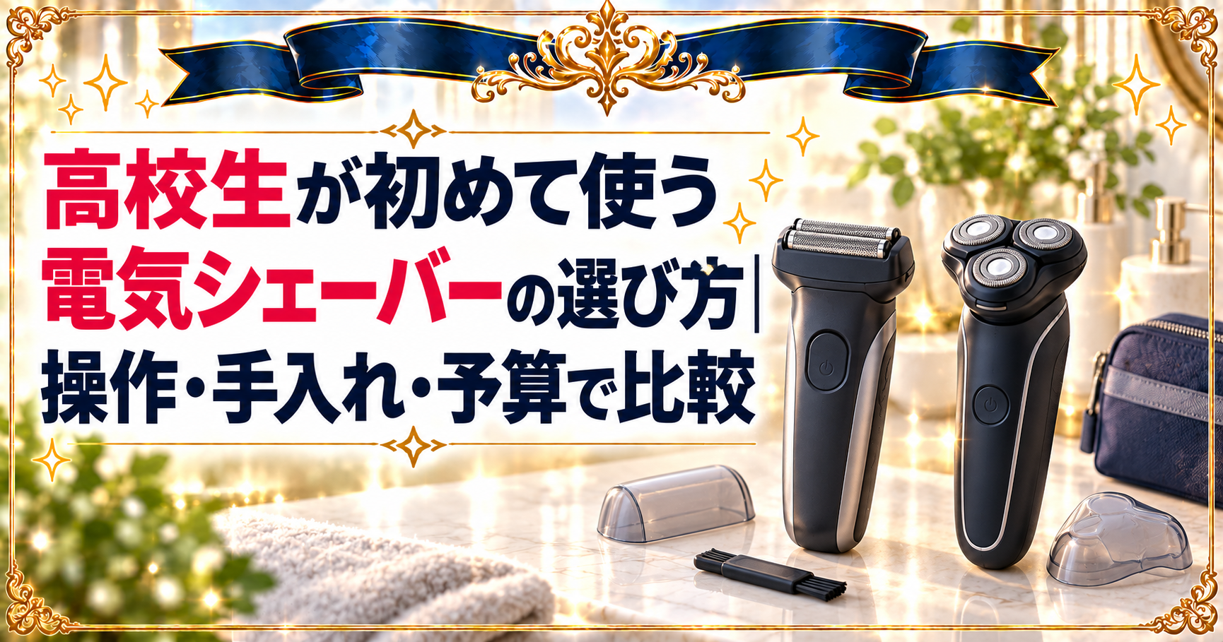 高校生が初めて使う電気シェーバーの選び方｜操作・手入れ・予算で比較
