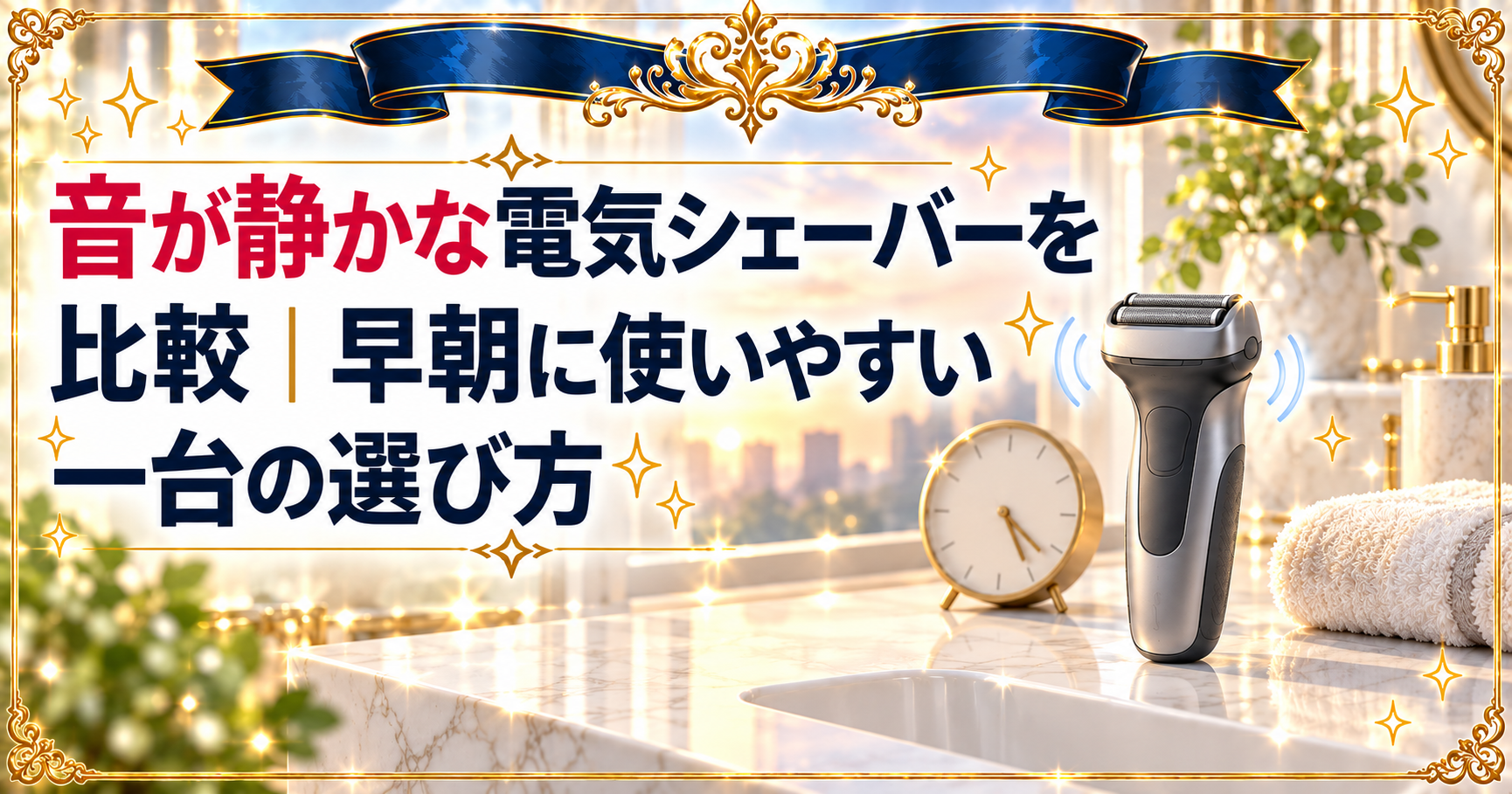音が静かな電気シェーバーを比較｜早朝に使いやすい一台の選び方