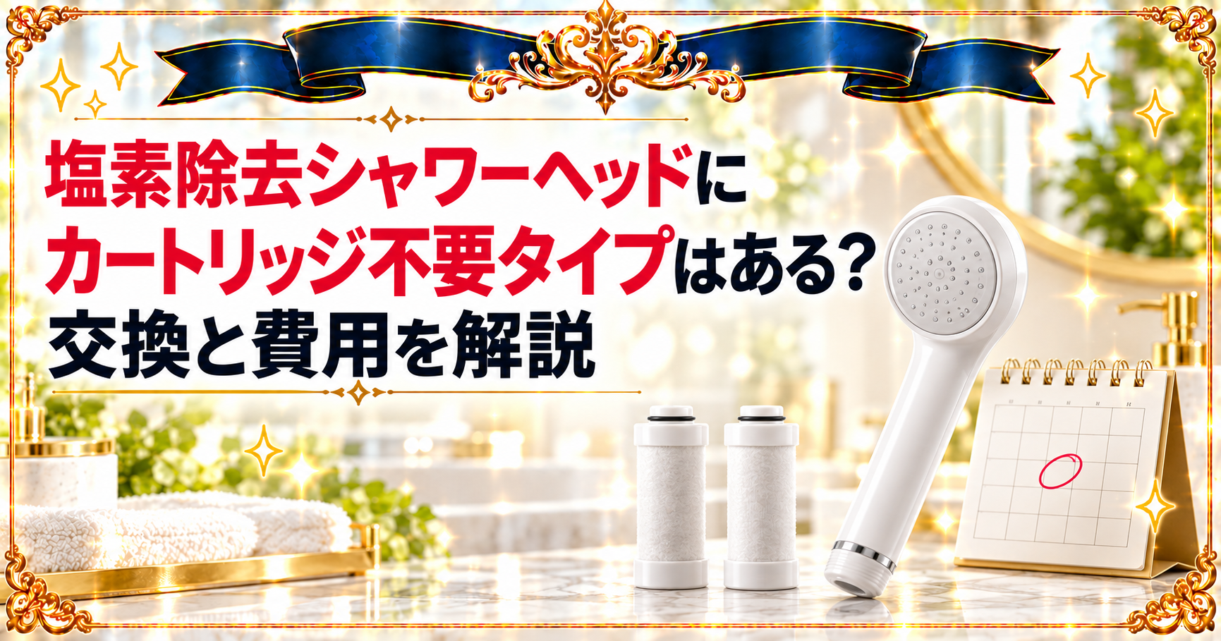 塩素除去シャワーヘッドにカートリッジ不要タイプはある？交換と費用を解説