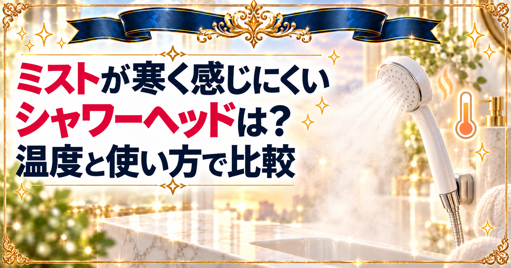 ミストが寒く感じにくいシャワーヘッドは？温度と使い方で比較